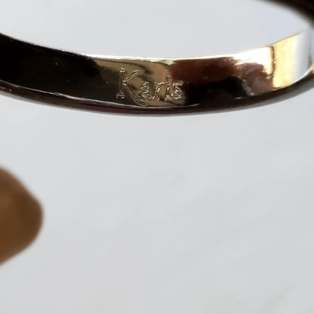 Karis Silver Look Ring Milky Stone‎ Look Size 7